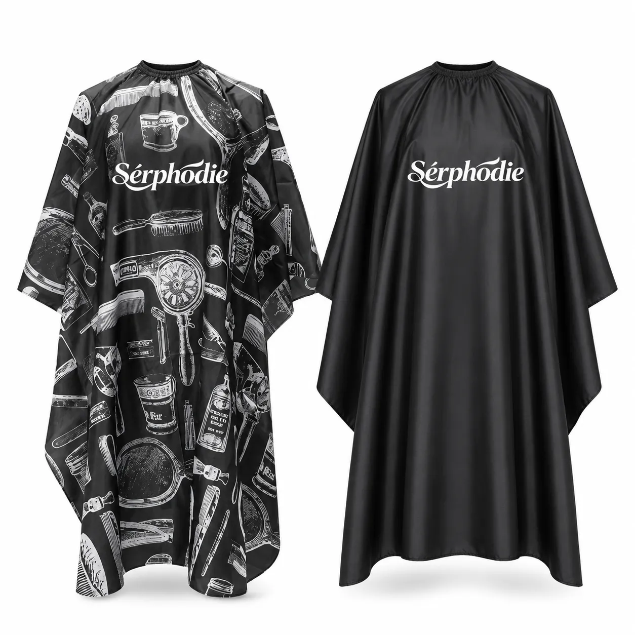 Sérphodie Professional Salon Cape – Printed & Classic Black Styles
