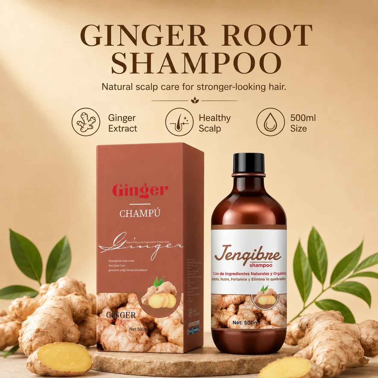 Ginger Natural Extract Strengthening Shampoo