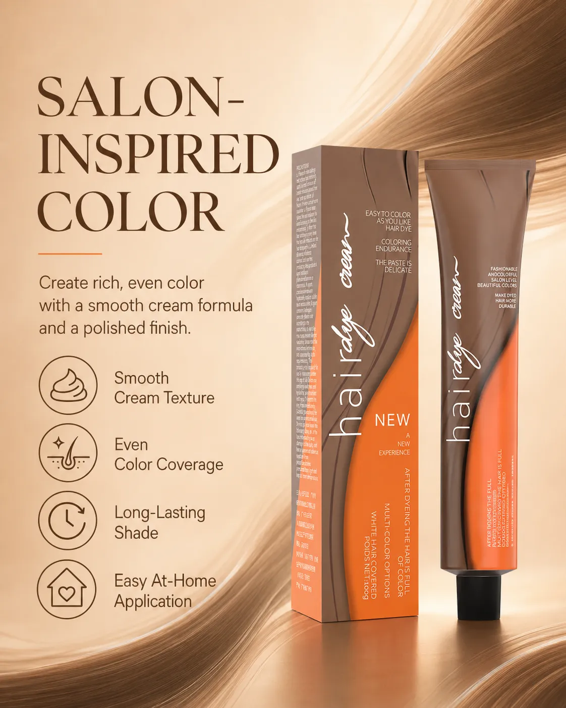 professional saloon use hair color cream 100ml