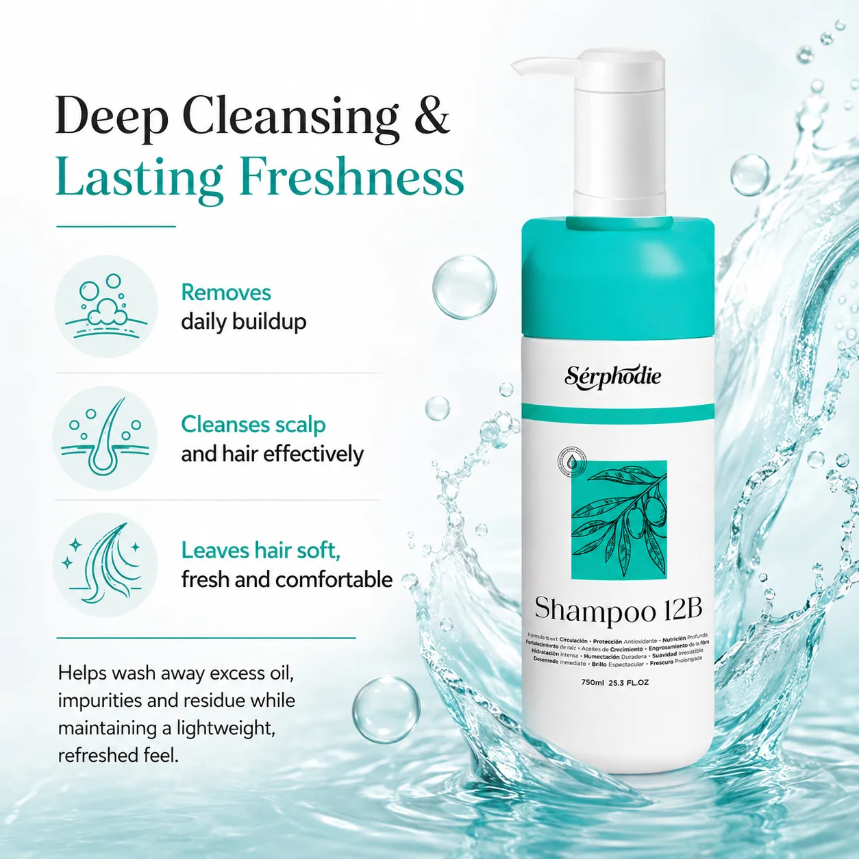 Serphodie 10-in-1 Professional Shampoo