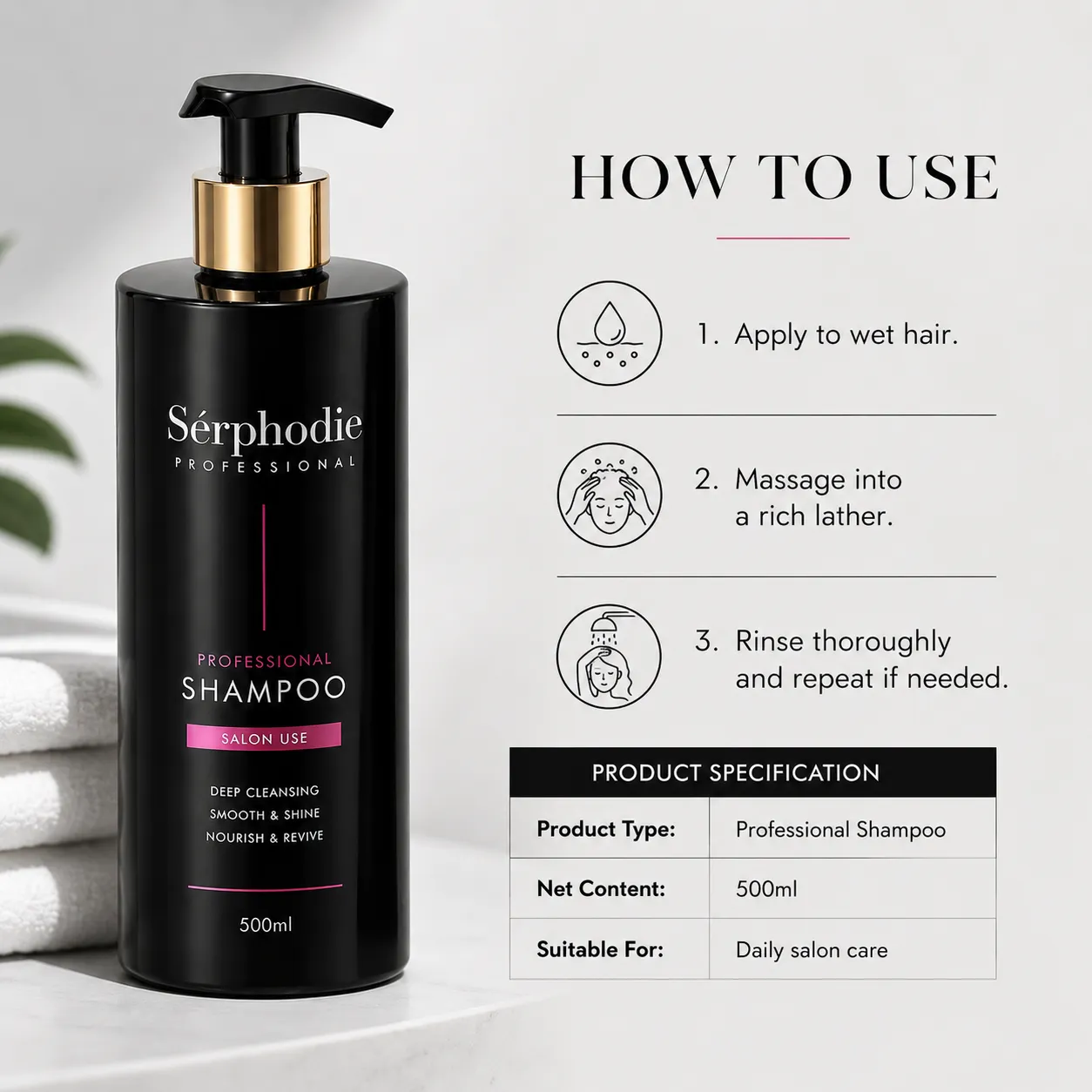 Serphodie Professional Salon Shampoo