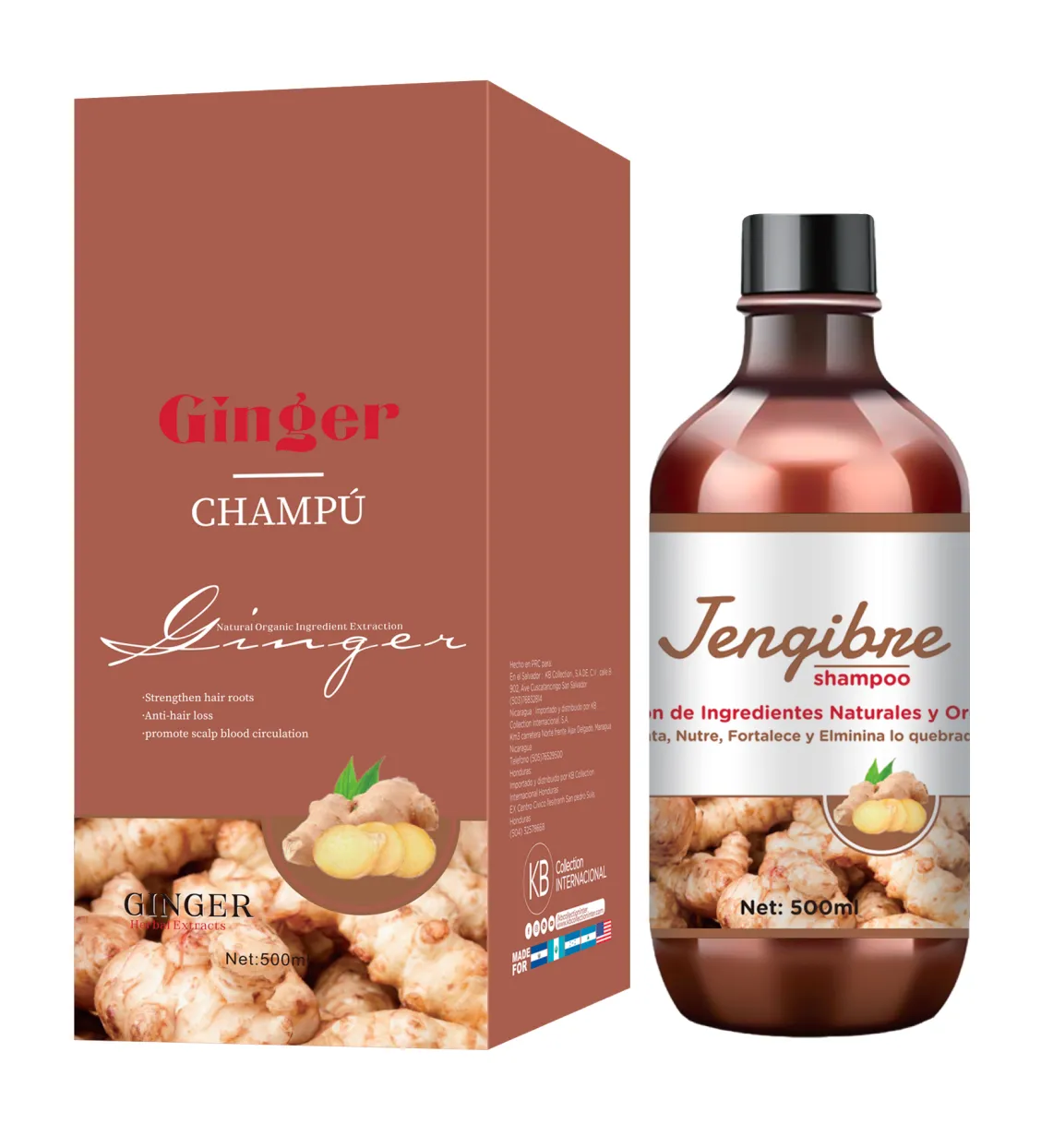 Ginger Natural Extract Strengthening Shampoo