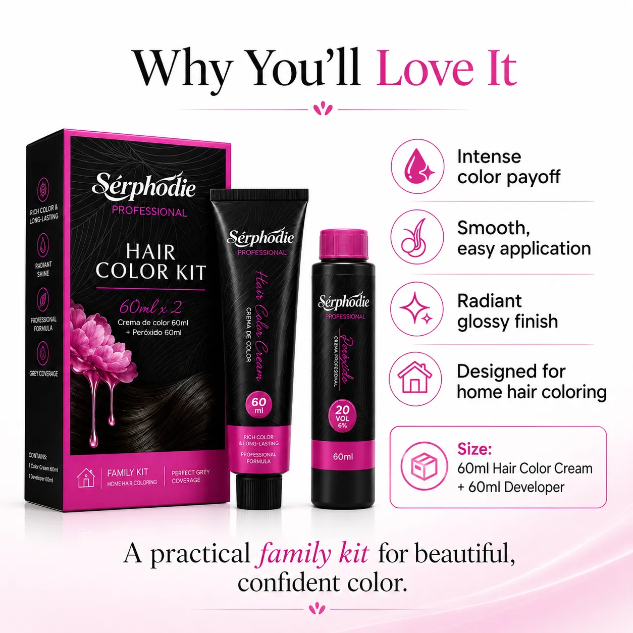 Serphodie Family Hair Color Kit