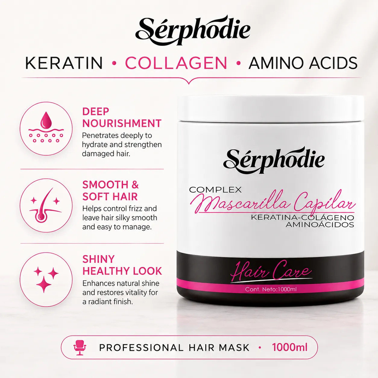 Serphodie Keratin Collagen Amino Acid Hair Mask