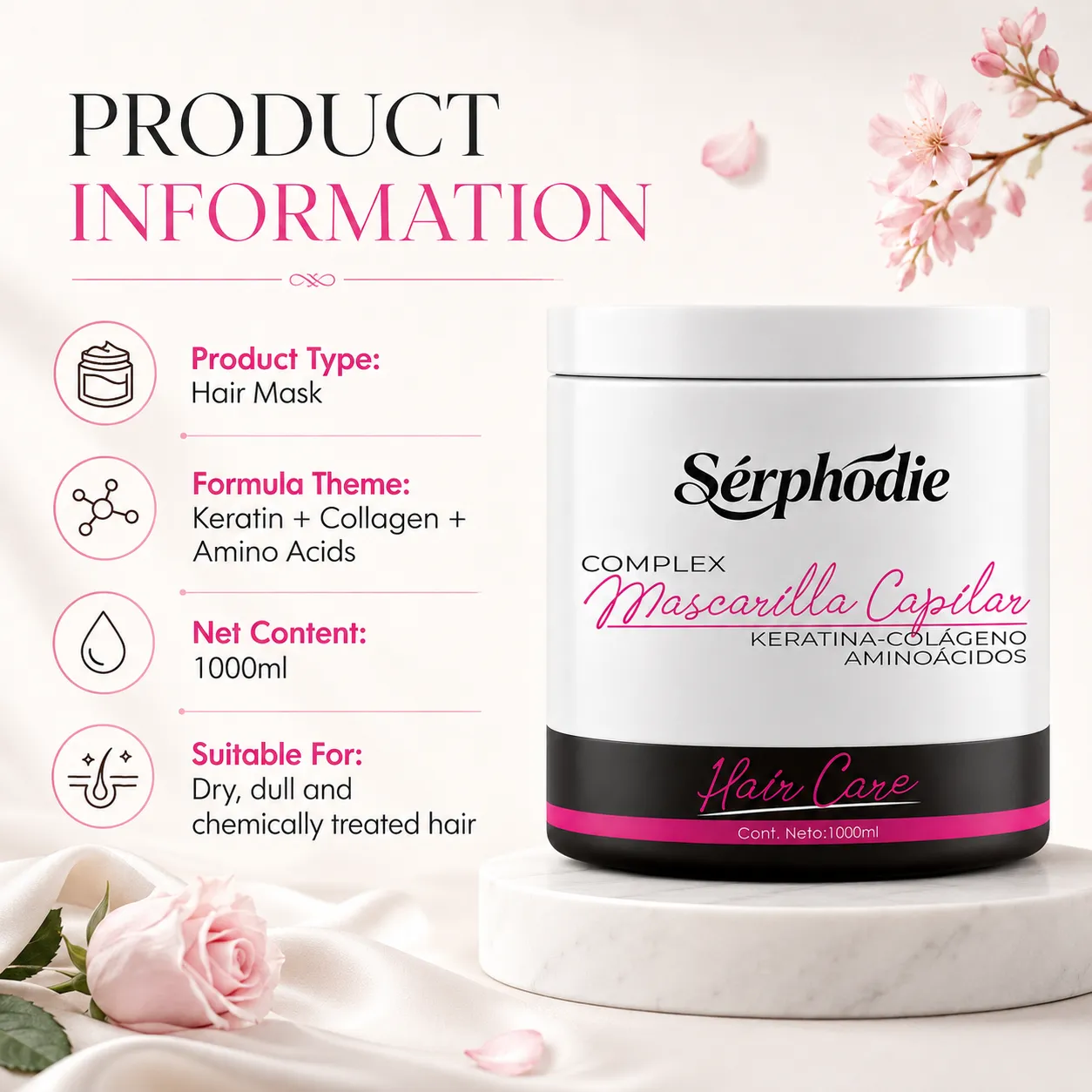 Serphodie Keratin Collagen Amino Acid Hair Mask