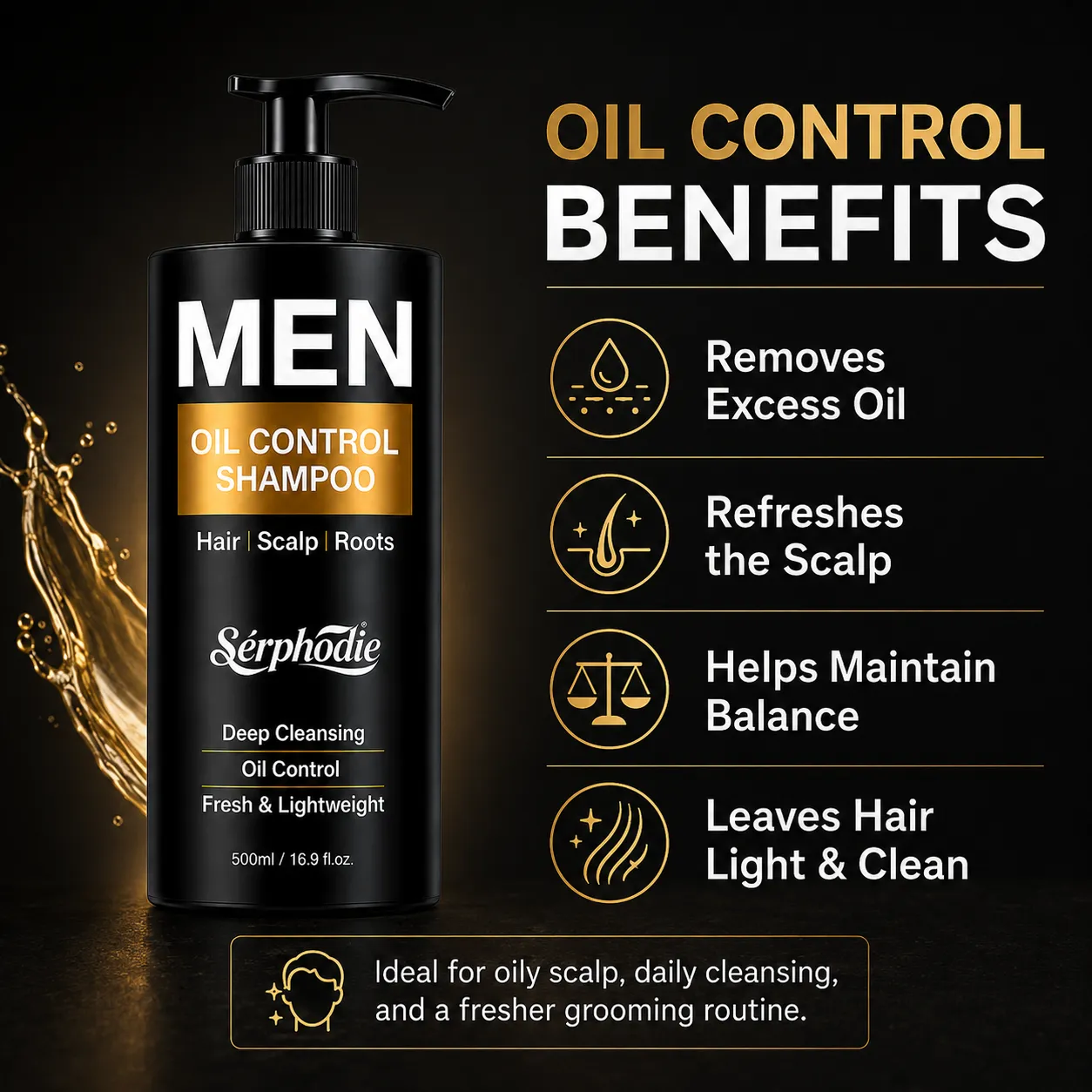 Serphodie Men Oil Control Shampoo