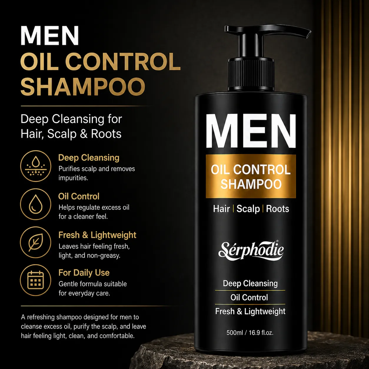 Serphodie Men Oil Control Shampoo