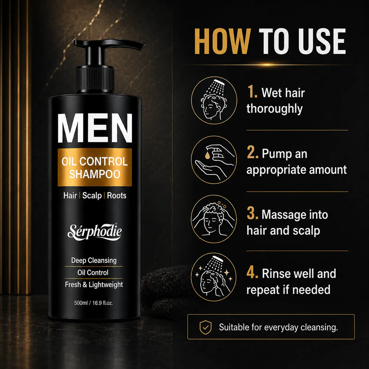 Serphodie Men Oil Control Shampoo