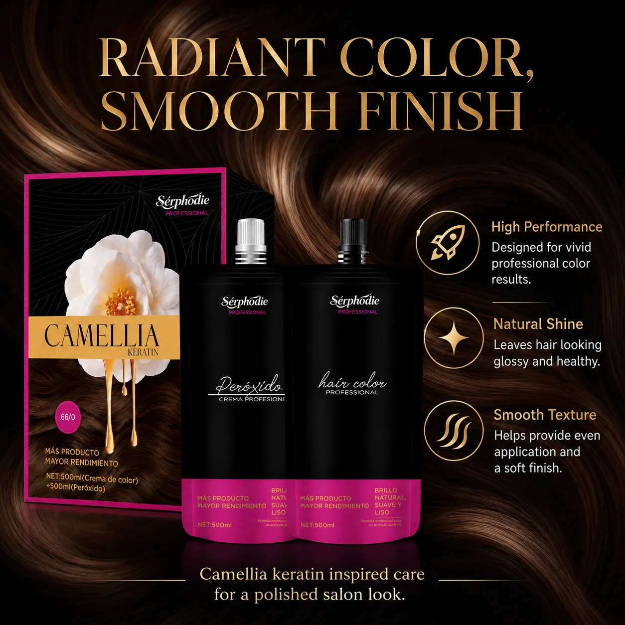 Serphodie Camellia Keratin Professional Hair Color Kit