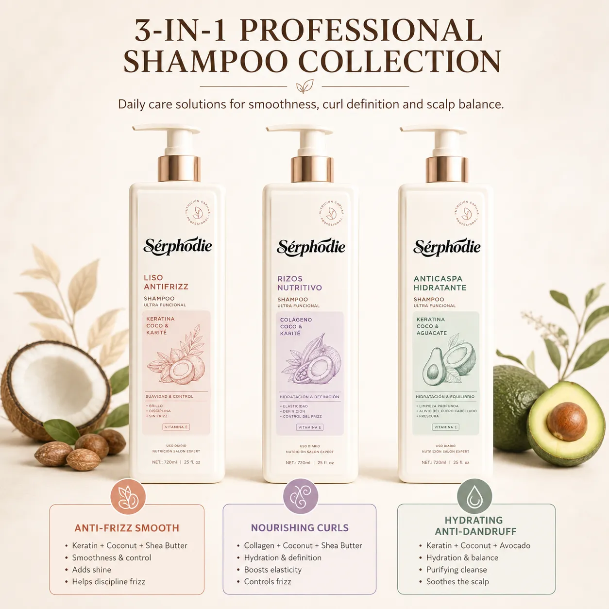 Serphodie Professional Shampoo Collection