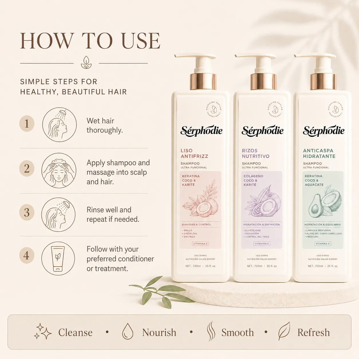 Serphodie Professional Shampoo Collection