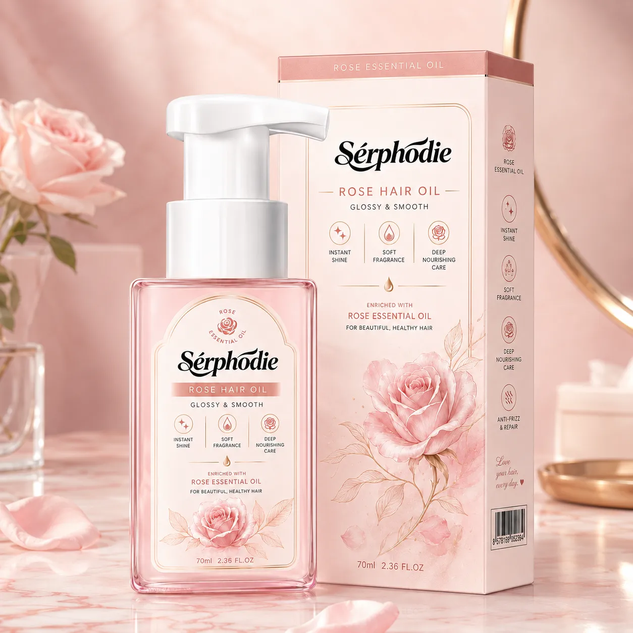 Serphodie Rose Hair Oil
