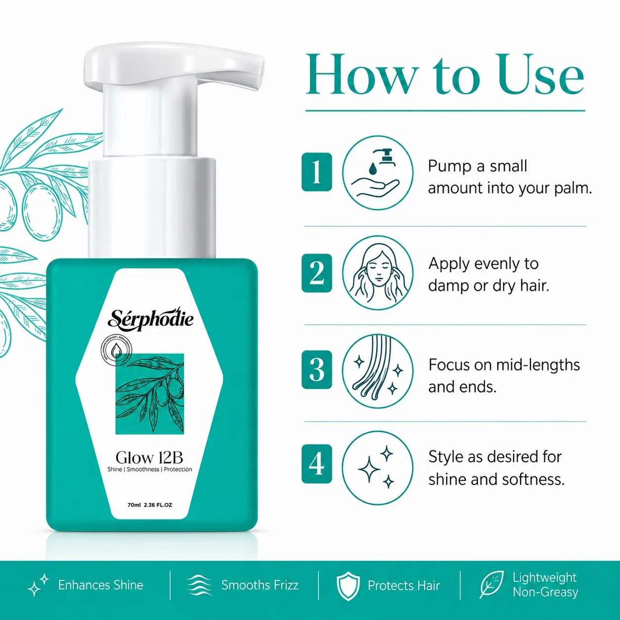 Serphodie Shine & Softness Hair Care Essence